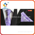 Promo Gift High Quality Custom Made Woven Silk Tie and Handkerchief Set